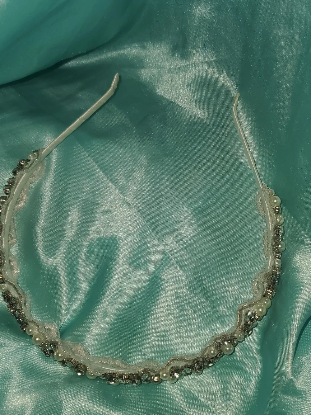 David's NWT Bridal White Pearl and Crystal Embellished Headband